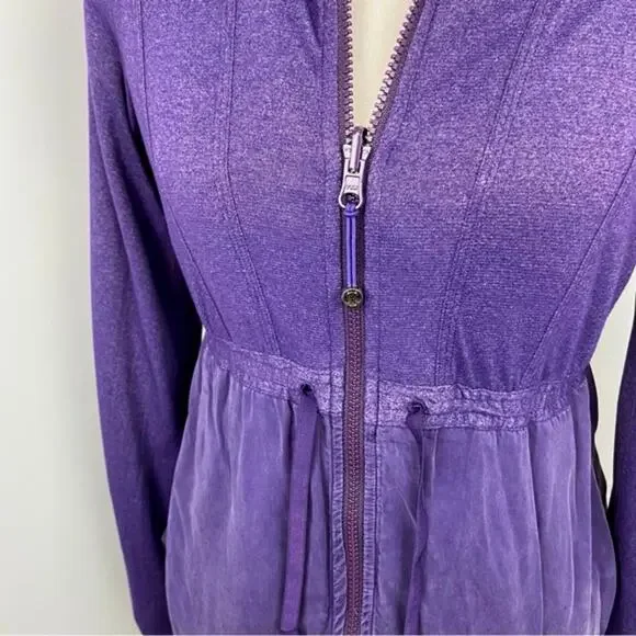 Lululemon Inner Peace Reversible Jacket Concord Grape Sz 6 Full Zip - Picture 9 of 15